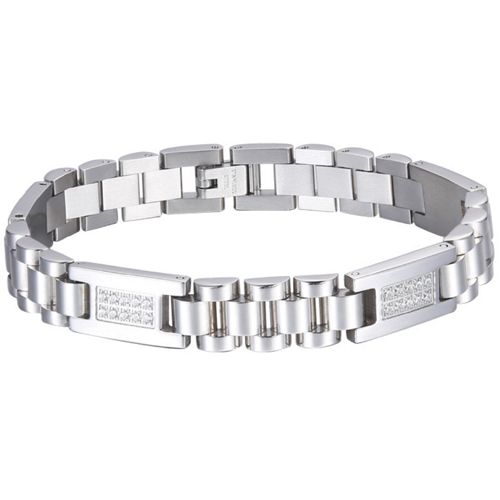 ***COI Titanium Cubic Zirconia Bracelet With Steel Clasp(Length: 8.27 inches)-00681AA