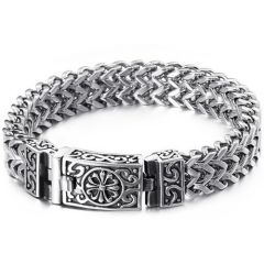 **COI Titanium Floral Celtic Bracelet With Steel Clasp(Length: 8.66 inches)-9917AA